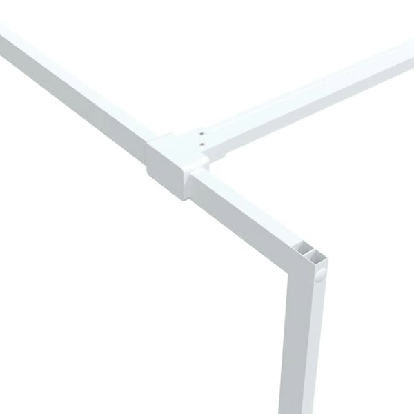Berkfield Walk-in Shower Wall White 115x195 cm Clear ESG Glass