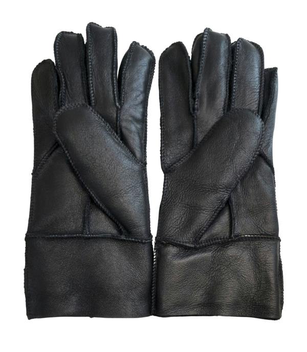 Infinity Leather Unisex Sheepskin Leather Gloves with Roll Up/Down Cuff