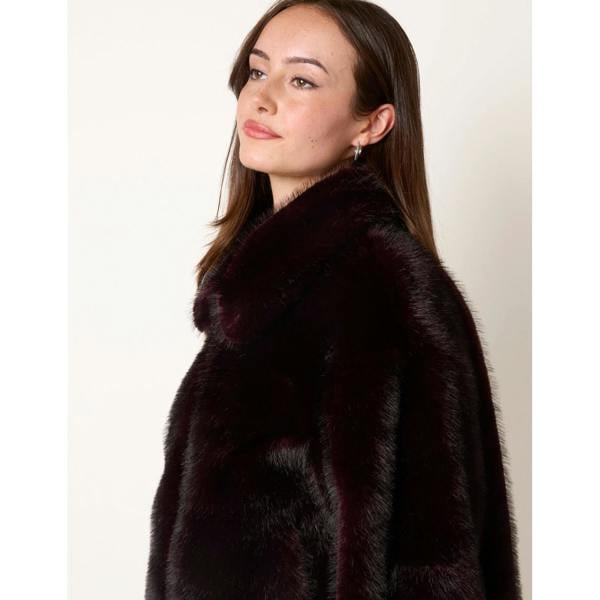 Blue Vanilla Plush Faux Fur Coat