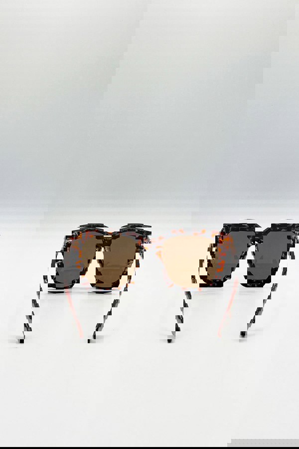 SVNX Oversized Sunglasses with Gold Chain Detail