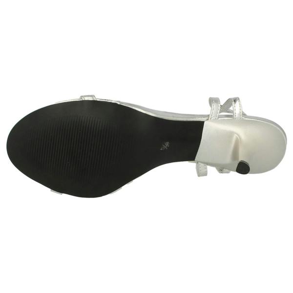 Spot On Ladies Spot On Diamante Strappy Heeled Sandals