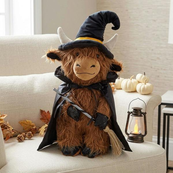Garden Greatness Shaggy Halloween Witch Highland Cow