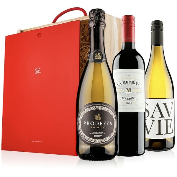 Virgin Wines Christmas Day Mixed Wine and Prosecco in Wooden Box