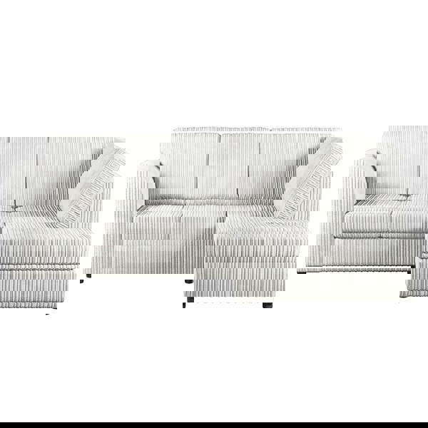 Furnishings For Less Luxor Cord Fabric 4 Seater Corner Sofa Full Back