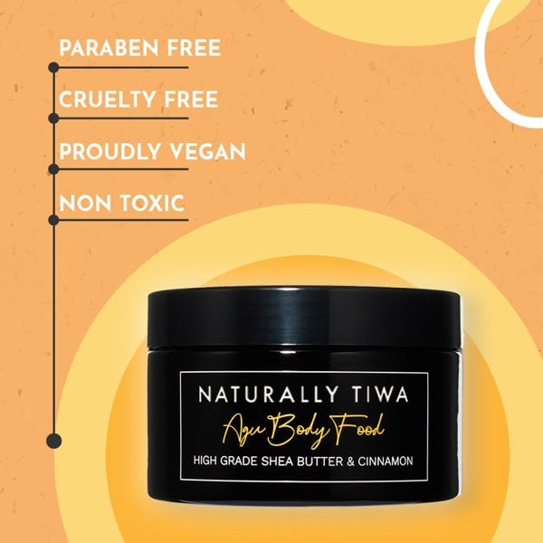 Naturally Tiwa Skincare AGU Body Food 250ml for sensitive skin, eczema, psoriasis, skin undergoing chemotherapy and radiotherapy