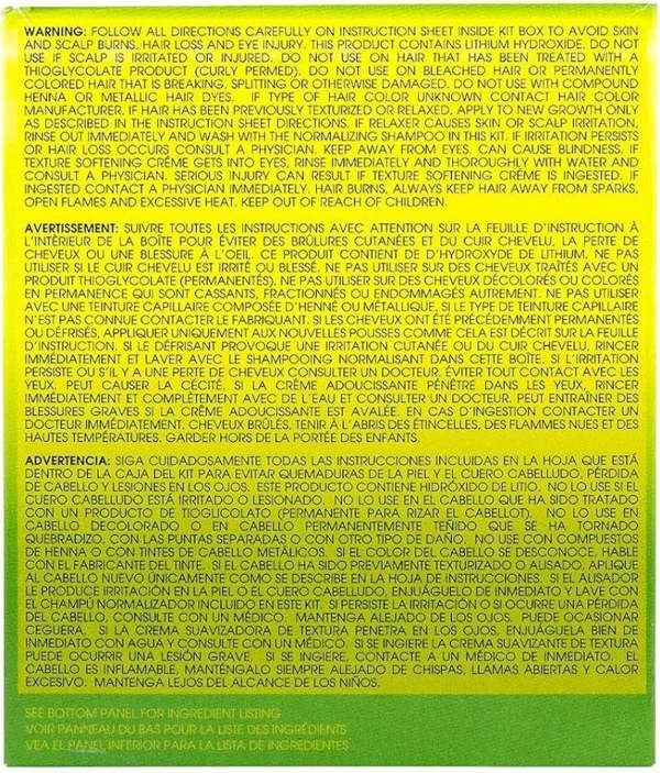 Warning label with text on a green background
