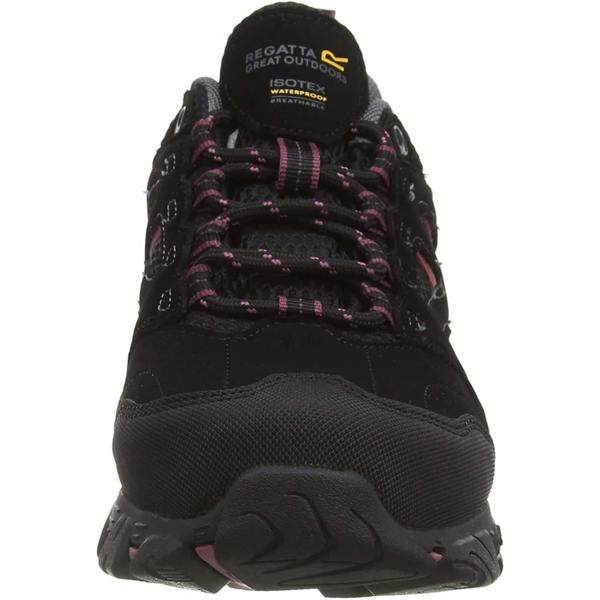 Regatta Womens/Ladies Holcombe IEP Low Hiking Boots - Jet Black/Antique Pink - 