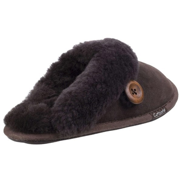 Cotswold Lechlade Leather Women's Chocolate Mules