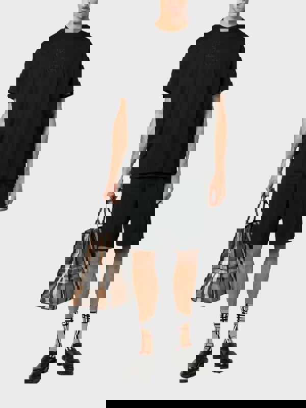 Burberry Cotton T Shirt Embroidered Black