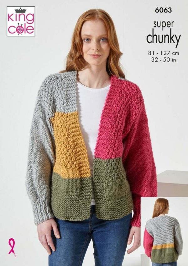 King Cole Celestial Super Chunky Knitting Pattern 6063, Cardigans, Sweaters for Women, 32 - 50 Inches