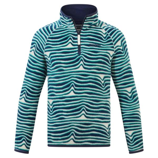 Craghoppers Childrens/Kids Kai Wave Zip Neck Regular Sweatshirt - Poseidon Blue - 
