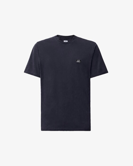 C.P. Company 30/1 Jersey Logo Patch Mens T-Shirt - Total Eclipse 888