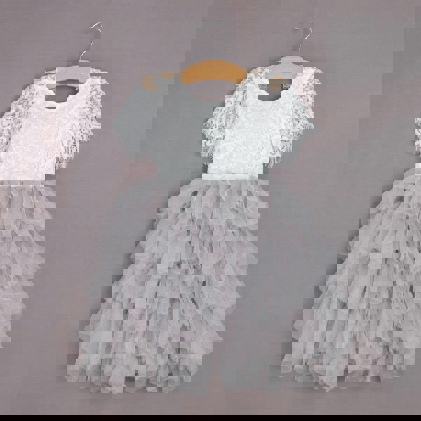 Silver Grey Baby Princess Dress