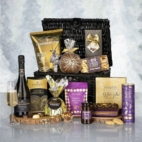 Magic of Christmas Prosecco Christmas Lidded Basket