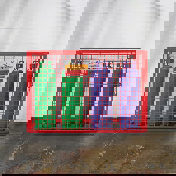 Monstershop Red Gas Bottle Collapsible Mesh Cage - 100cm x 140cm x 50cm