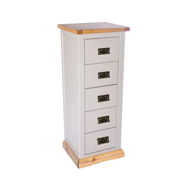 Cabinet Bits Bomporto 5 Drawer Narrow Chest of Drawers Bras Drop Handle