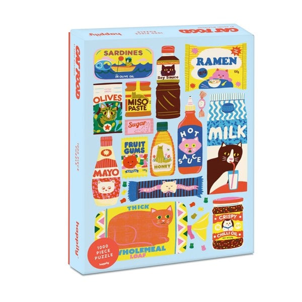 Happily Puzzles Cat Food - 1,000 Piece Jigsaw Puzzle