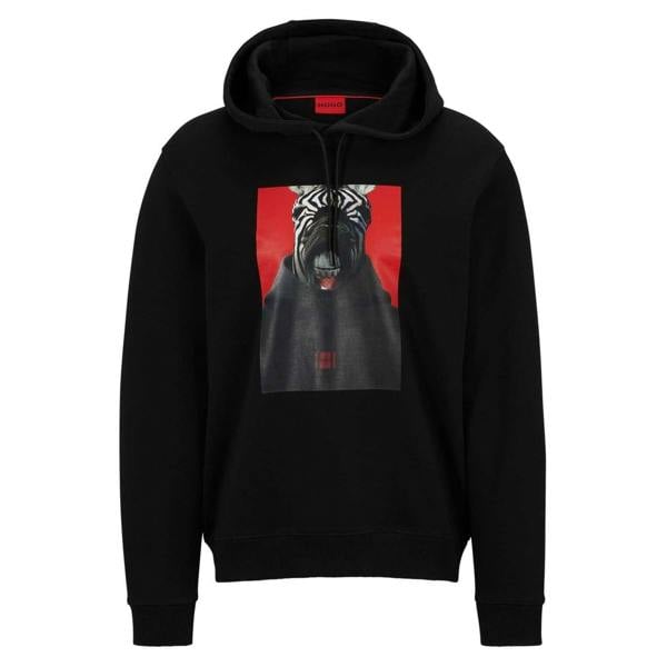Hugo Mens Zebra Hoodie - Black - 