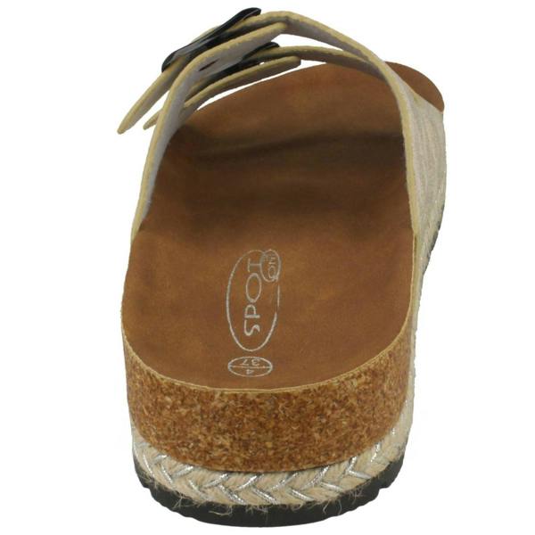 Spot On Ladies Spot On Double Strap Mules F10898
