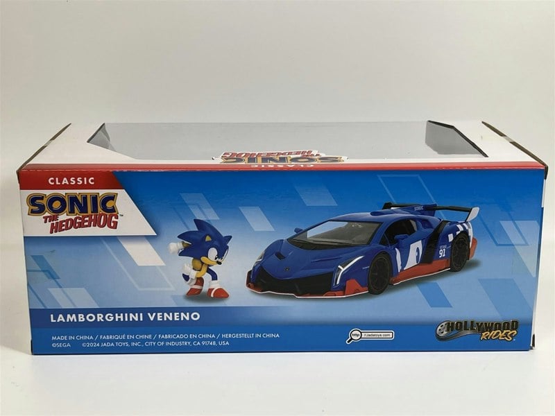 Jada Sonic The Hedgehog Figure Lamborgini Veneno 1:24 Scale Jada 35433