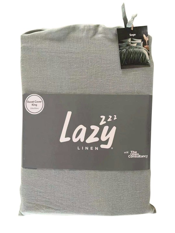 Lazy Linen Duvet Cover - Green