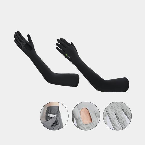 Anniou Full Arm UV Protection Sleeves - Black