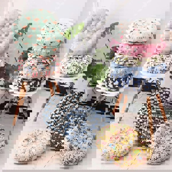 Anyhouz Anypillow Black Grid Pattern Soft Seat Cushion