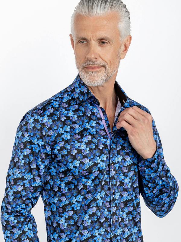 THE FORGET ME NOT GARDEN PRINT SHIRT - Claudio Lugli Shirts