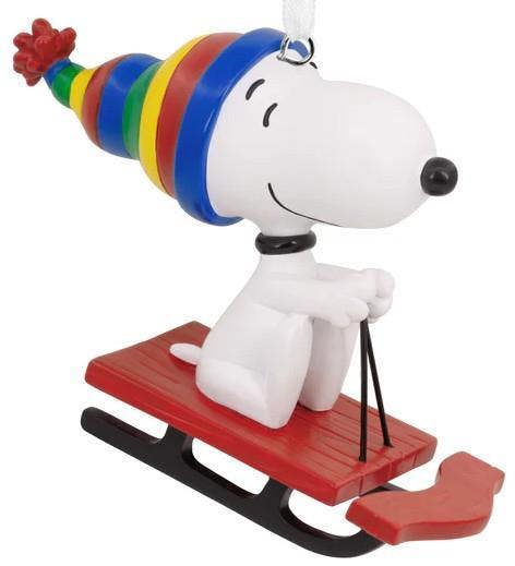 Peanuts/Snoopy - Snoopy on Sled Christmas Tree Ornament (Charles M Schulz)