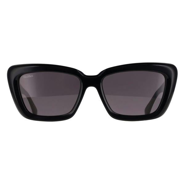 Max Mara Sunglasses MM0171 Elizabeth 01A Shiny Black Smoke Grey