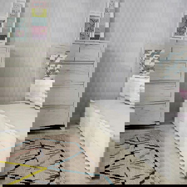 Furniture To Go Angel 2+3 Chest of Drawers in White Craft Oak