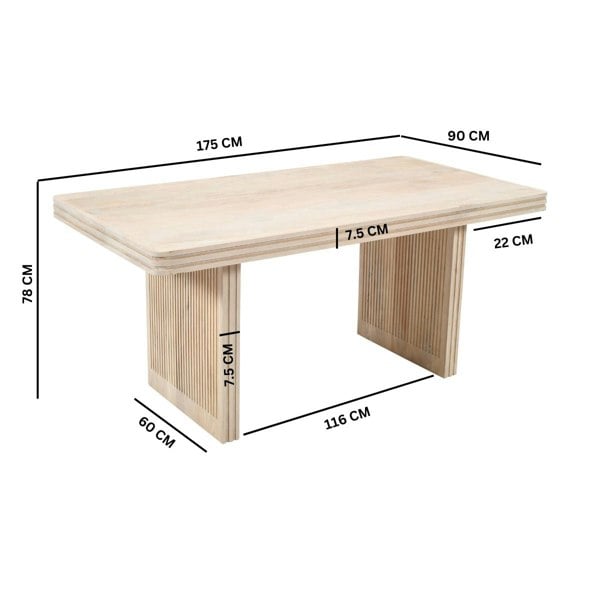 IH Design Rayne Mango Wood Dining Table