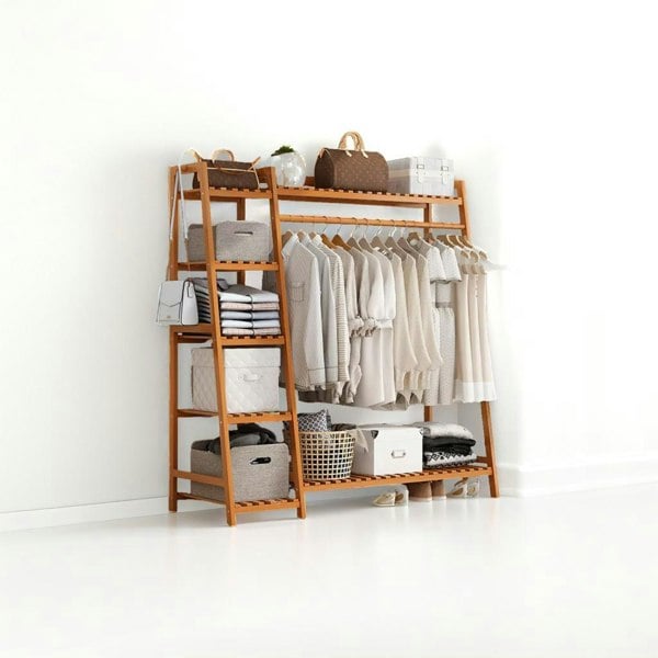 Modcraft Heavy Duty Wooden Clothes Rail - Natural