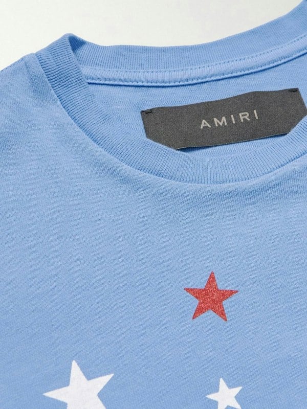 AMIRI KIDS STARS GRAPHIC TEE BABY BLUE