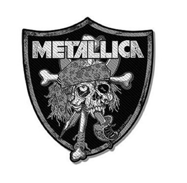 Metallica Raiders Skull Crest Official New Black Cut Out Patch
