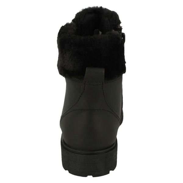 Clarks Girls Clarks Faux Fur Detailed Ankle Boots Astrol Hiker K