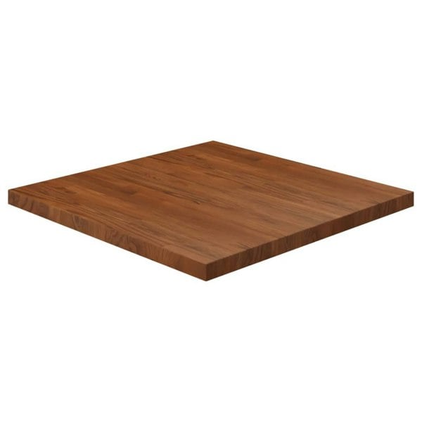 Berkfield Square Table Top Dark Brown 80x80x4cm Treated Solid Wood Oak