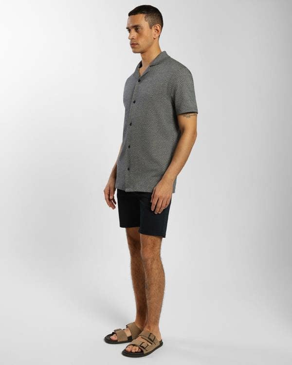 Steel & Jelly Diamond & Dot Jacquard Short Sleeve Shirt