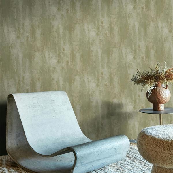 Abigail Ahern Oxidized Opulence Misted Wallpaper | Sage