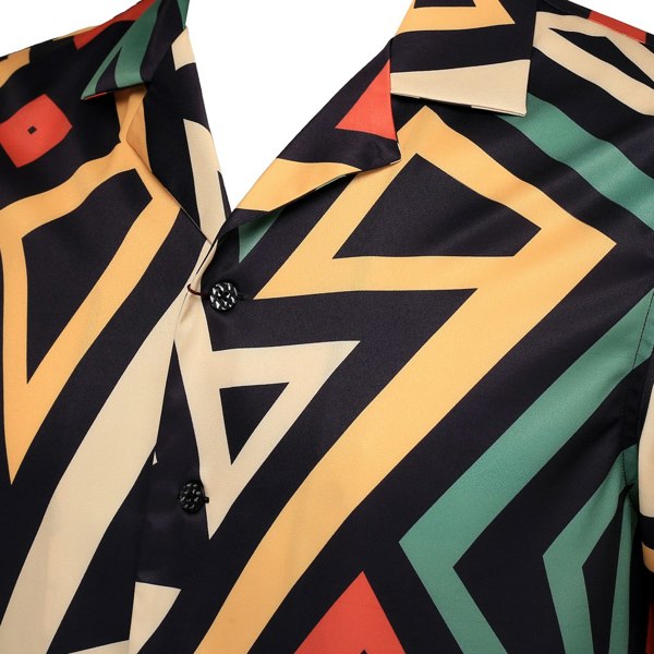 David WeJ Geo Print 2 Piece Set - Black Green