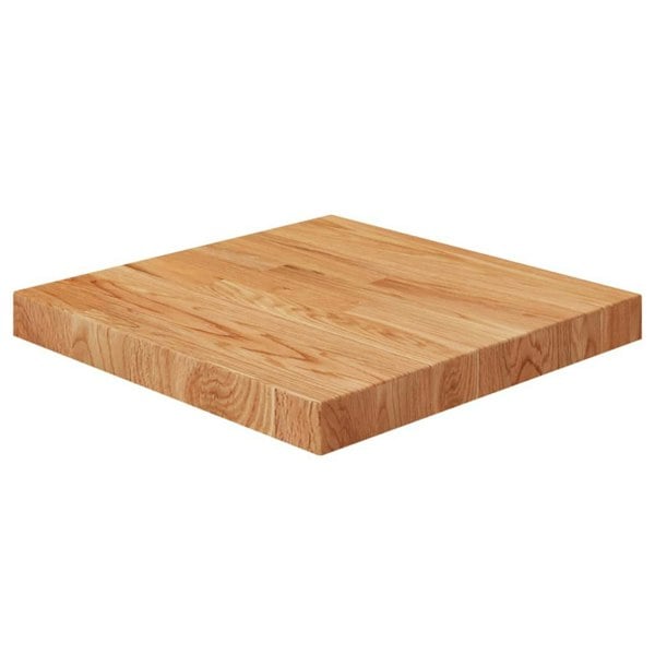 Berkfield Square Table Top Light Brown 40x40x4cm Treated Solid Wood Oak