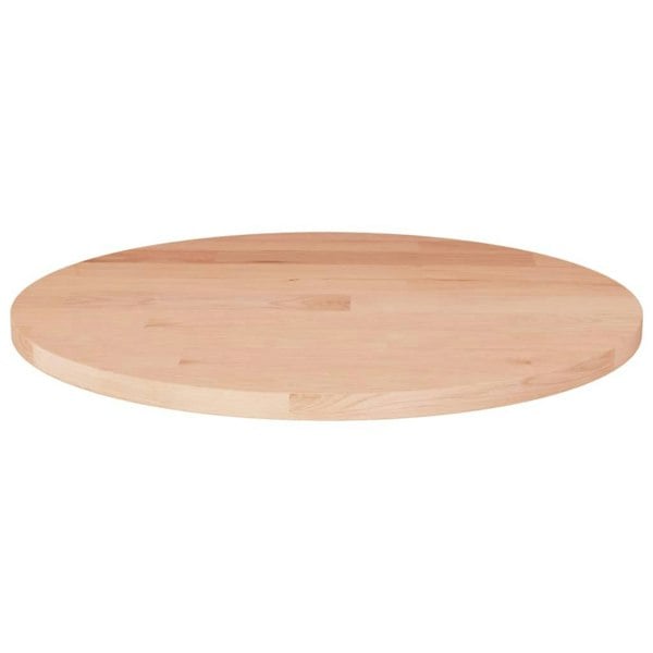 Berkfield Round Table Top ??50x1.5 cm Solid Wood Oak