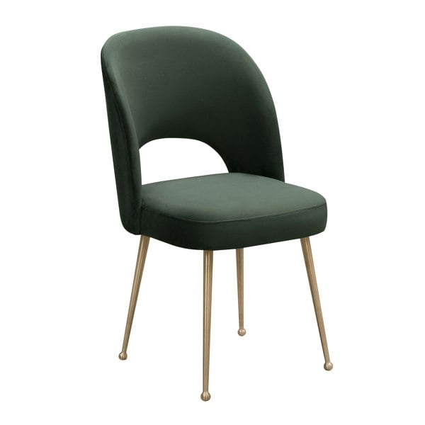 Furniture Edit Swell Forest Green Velvet Chair