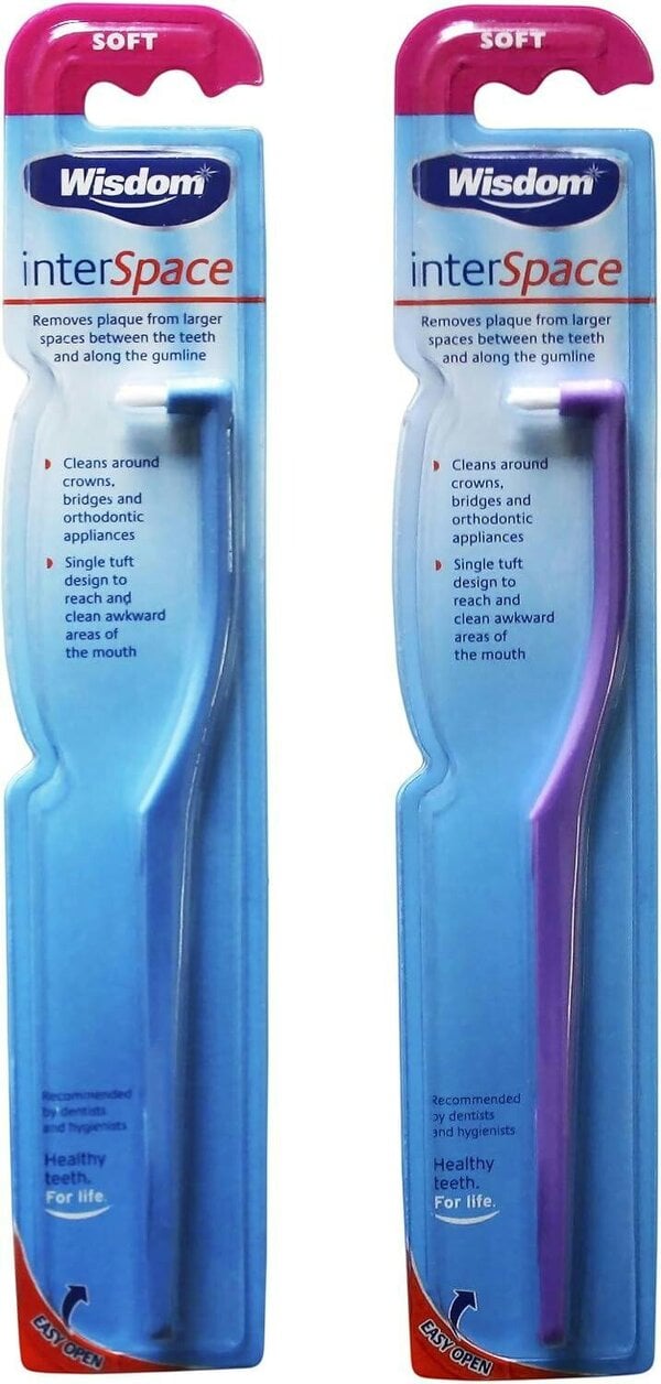 Wisdom Interspace Soft Interdental Toothbrush (Blue/Purple)