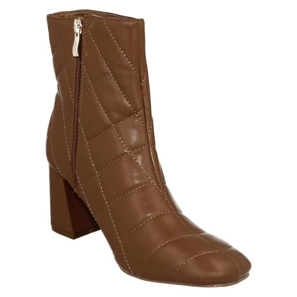 Spot On Ladies Spot On Block Heel Ankle Boots