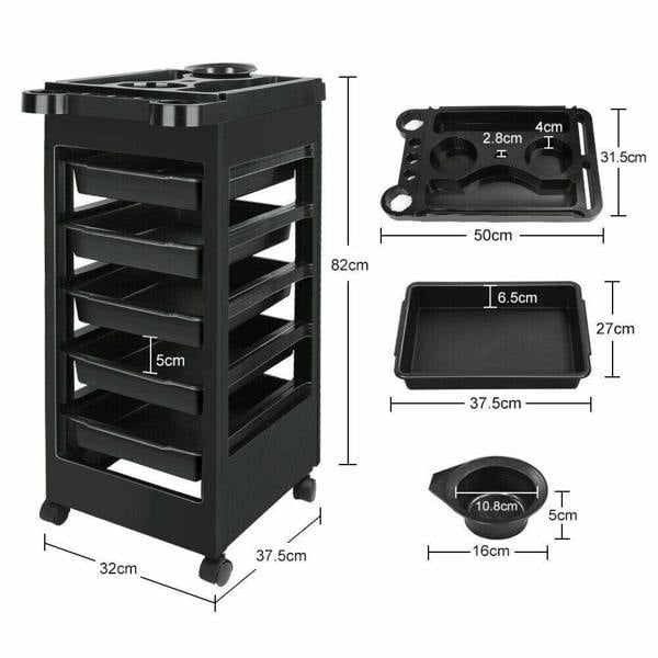 HYGRAD BUILT TO SURVIVE Multi purpose Storage trolley for Hairdressers Nail Salon Tattoo artist Spa UK