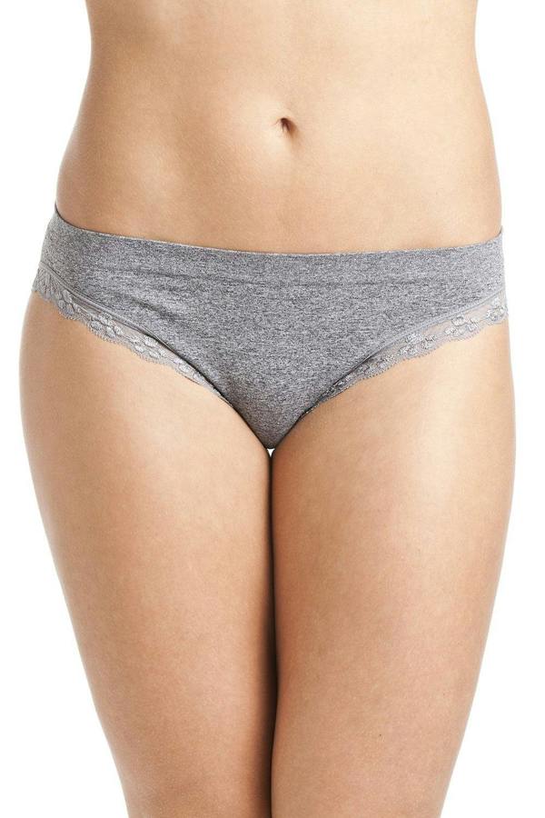 Two Pack Grey Seamfree Soft Comfort Midi Briefs