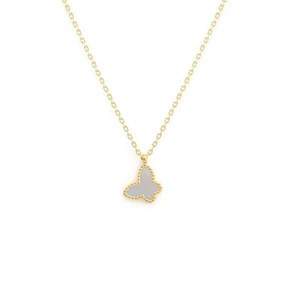 Say It With Children's Reversible Butterfly Necklace - Black & White