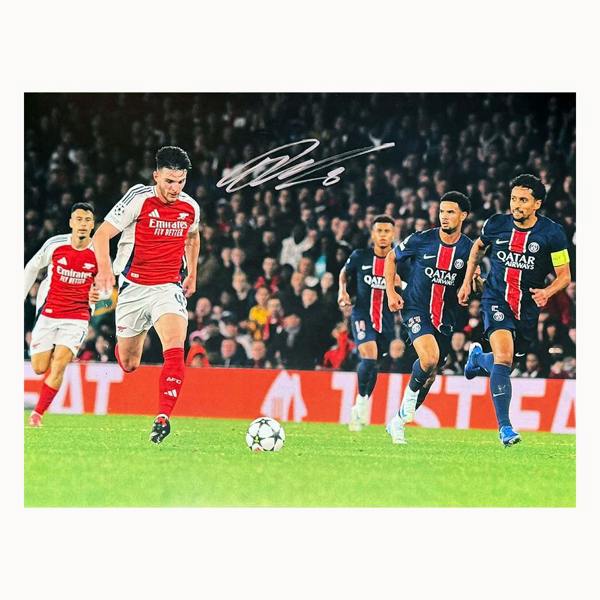 Unbranded Declan Rice signed Arsenal photo — Premium framing