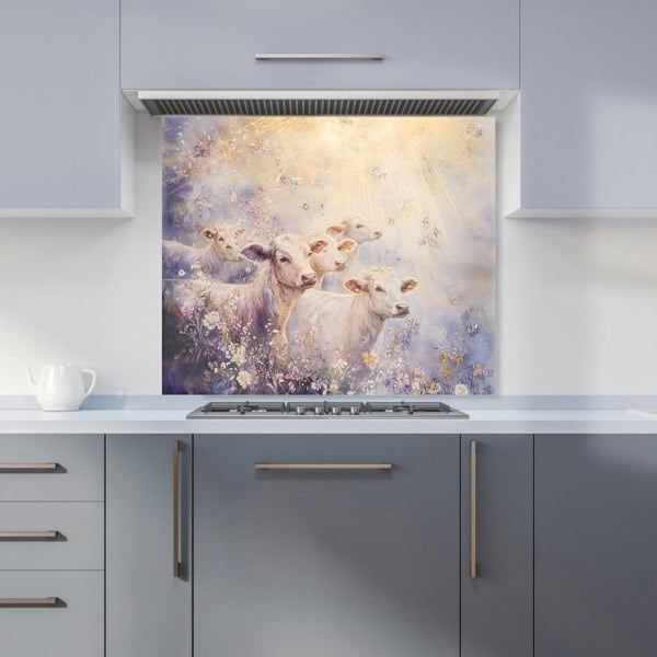 Warren Reed Summer Cows Glass Kitchen Splashback - 00016